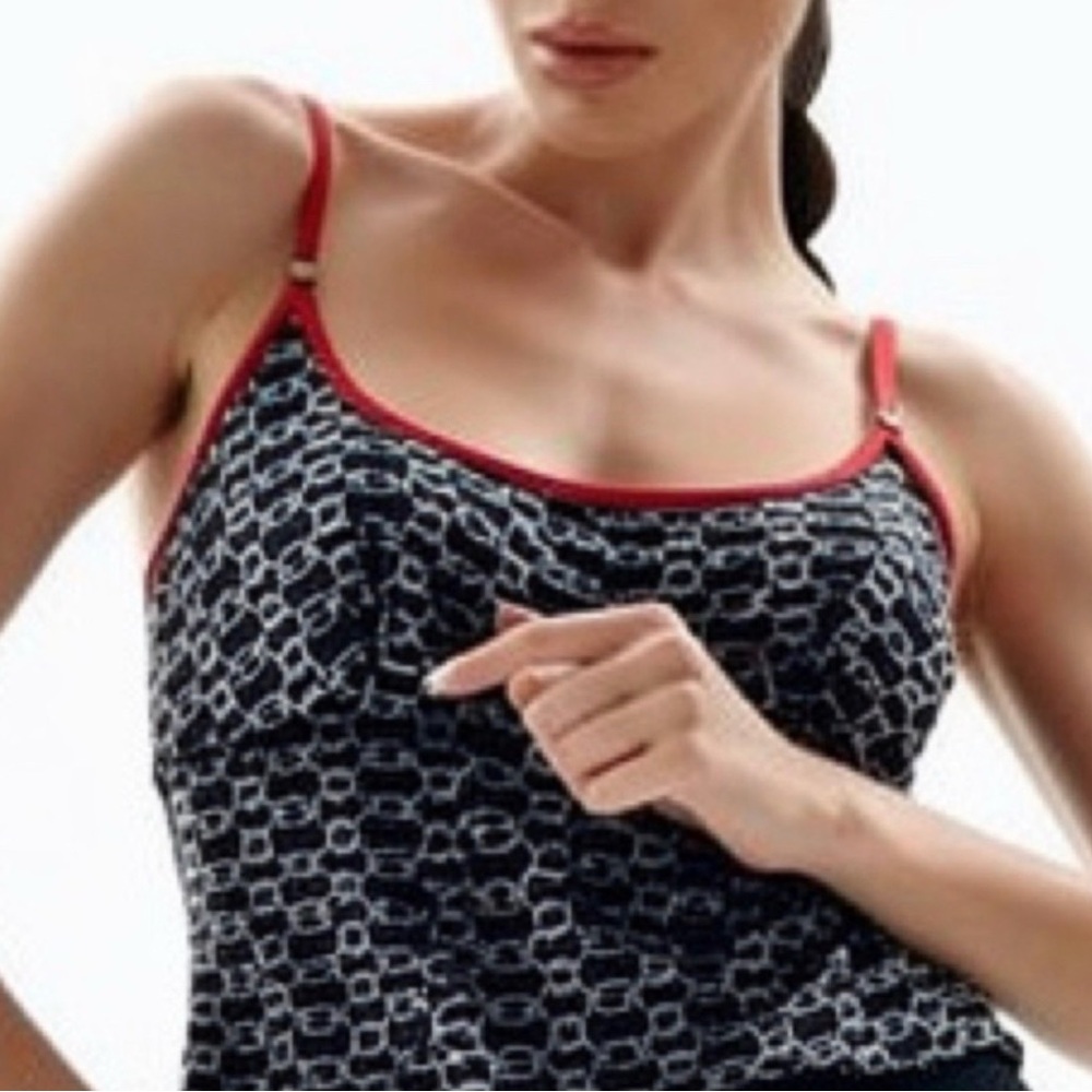 Gottex Black and White Chain Pattern Swimwear